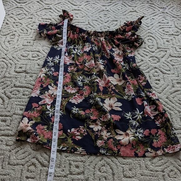 Ripe floral off shoulder navy dress Medium K - Picture 7 of 10